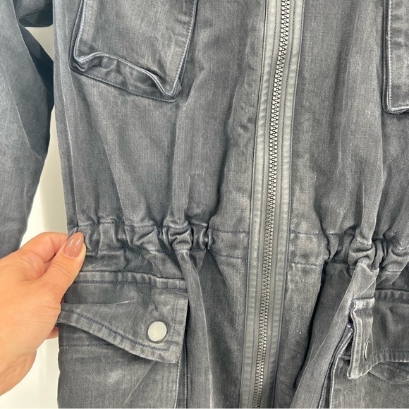 Rag & Bone charcoal grey distressed utility jacket size 10 - Picture 4 of 6
